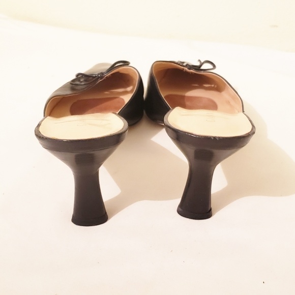 Gianni Bini Black Mules With Bow Detail Size 8.5 - Picture 4 of 7